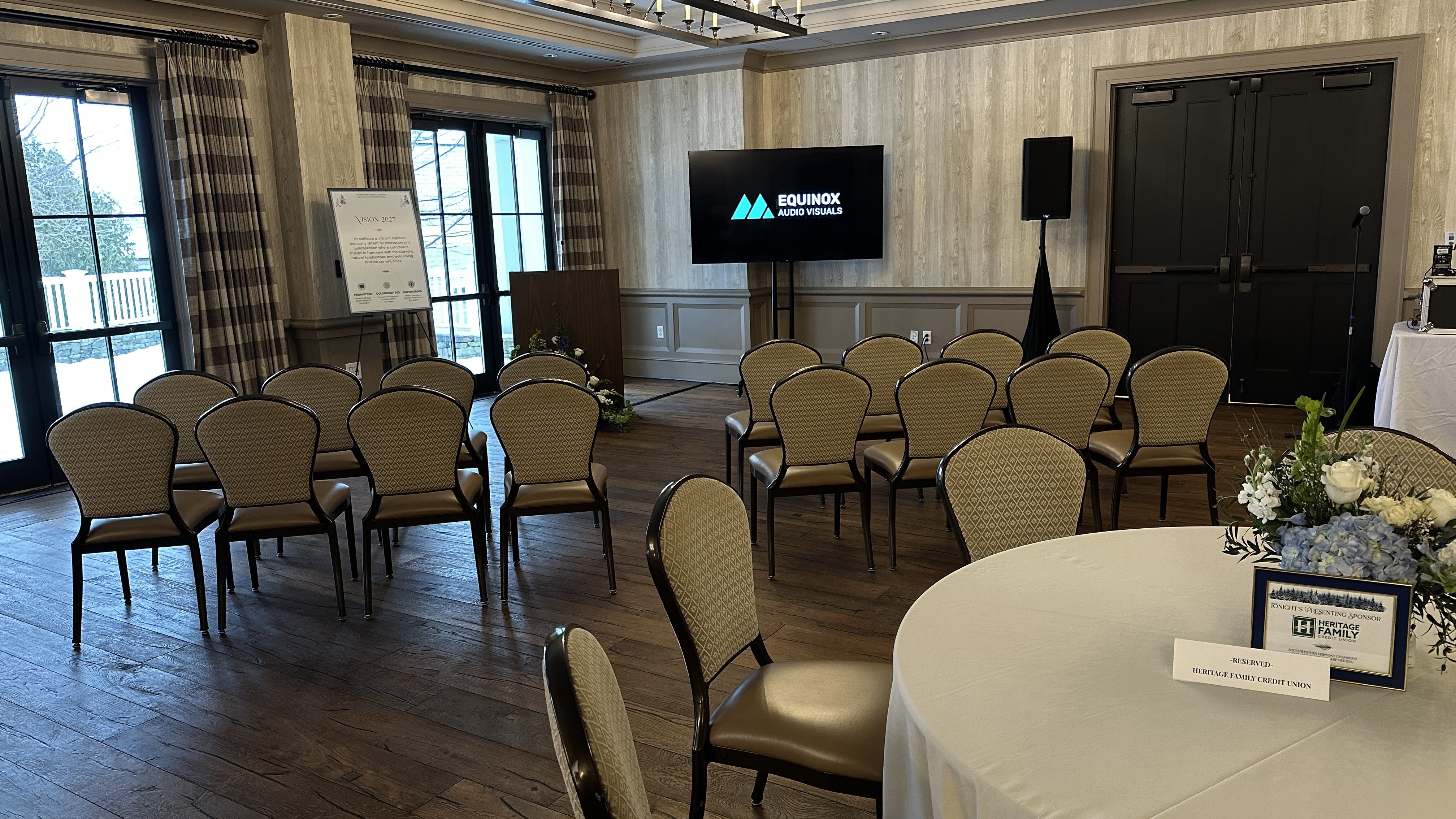 Business leaders gathering for the annual meeting